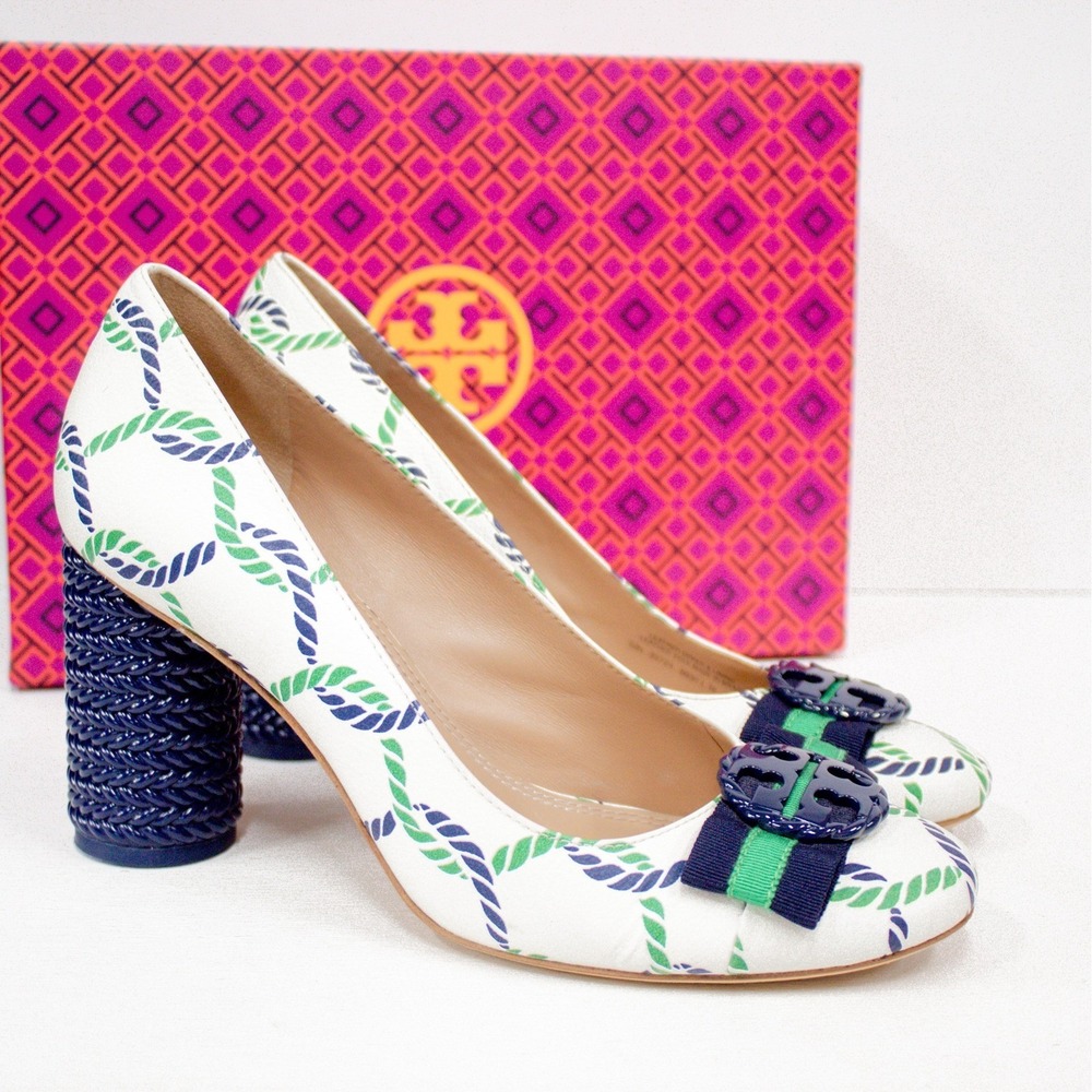Tory Burch Maritime Isle Ropes Leather Pumps | TORY BURCH SHOES SIZE 8.5